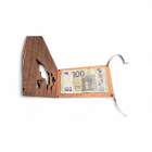 Дървен плик за пари цветен